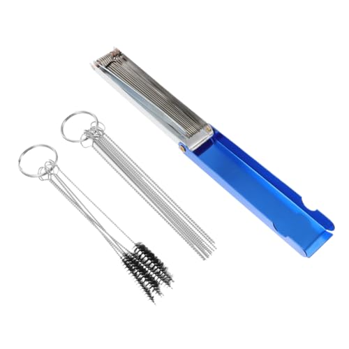 BUGUUYO 3sets Cleaning Brush Tool Kit for Carburetor Throttle Body Cleaner Needles and Brush for Car and Motorbike Cleaning