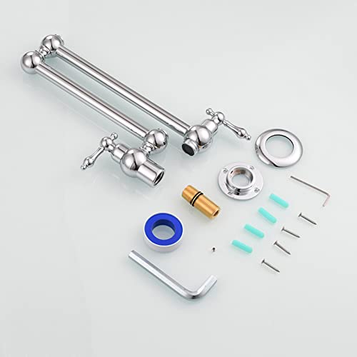 Grifo de cocina agua fría individual con montaje en pared y rotación de 360 grados 6