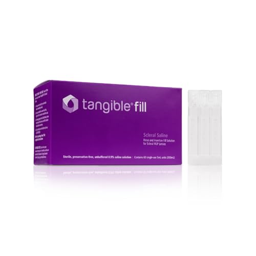 Tangible Fill Saline Solution for Scleral & Rigid Gas Permeable Contact Lenses Single-Use 5mL (Pack of 60)