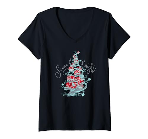 T-shirt V Nightmare Before Christmas Disney femme : un haut confortable qui ne se déforme pas