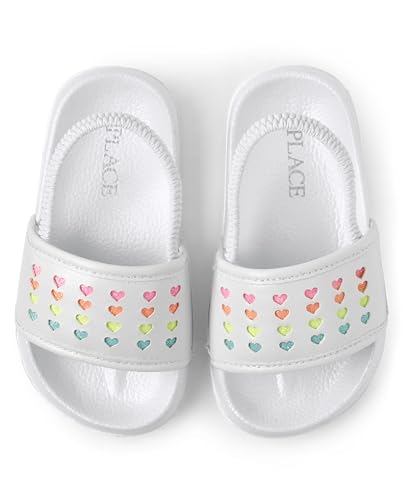 The Children's Place girls Baby Girls and Toddler Everyday Slide Sandals With Backstrap