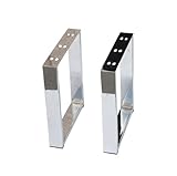 Alpha Furnishings Chrome Furniture Legs 16' inch Height for Chair Coffee Table Bench Cabinets 2PC (Chrome U Shape)