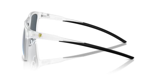 Scuderia Ferrari FZ6006F Low Bridge Fit Sunglasses, Grey Transparent/Mirrored Blue, 58 mm3