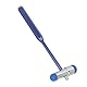 Fyearfly Neurologischer Reflexhammer, Tromner Reflexhammer aus Aluminiumlegierung,Neurologischer Reflexdiagnosehammer mit Humanisiertem Griff für Reflextests (Blau)