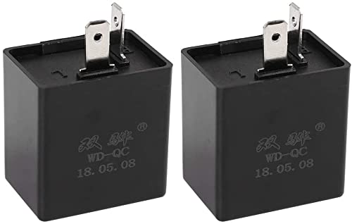 XYWHPGV 2pcs 12V 2 Terminals Turn Signal Light Electronic Flasher Relay for Motorcycle(ed3a9 e268e 66379 62885 bea2f 6ce0c