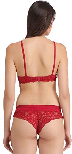 Image of FIMS - Fashion is my style Women's Girls Bra & Panty Set for Women-Crafted Out of (4 Way) Lycra Smooth Silky Fabric Bra Panty Set Lingerie Lingerie Set Bra Panty Set for Women Pack of 1 Set