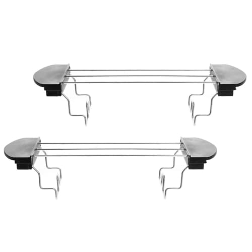 Healvian 2 Soportes de Acero Inoxidable para Tostadora Superficie Lisa y Resistente a Deformaciones, Ideales para Cocinar en Cocina Galletas o Cupcakes