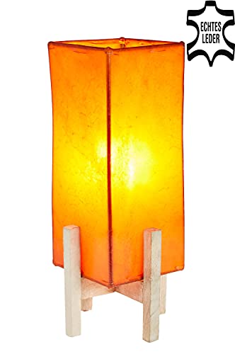 2er Set Orientalische Tischlampe Janka 30cm Lederlampe Quadratisch Lampe | Marokkanische kleine Tischlampen aus Metall… – Bild 3