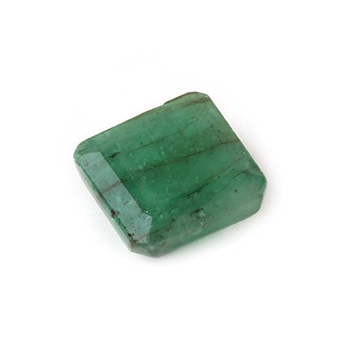 Émeraude verte naturelle zambienne forme carrée 5.64 carats pour artisan joaillier