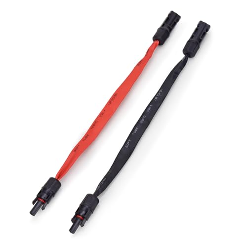 【LCYOUTH】ソーラー延長ケーブル フラットで柔軟曲げ可能なウィンドウ ケーブル ソーラー 窓フィードスルー 長さ35CM 10AWG ソーラーパネル接続用 超薄型 耐候性 UV耐久 IP67防水 2本/1セット