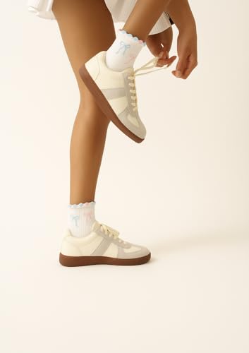 Image of Shapes Studio Half Calf Grip Socks, Cute Fruit Pilates Socks, Ruffle Socks, Non-Slip for Barre Yoga