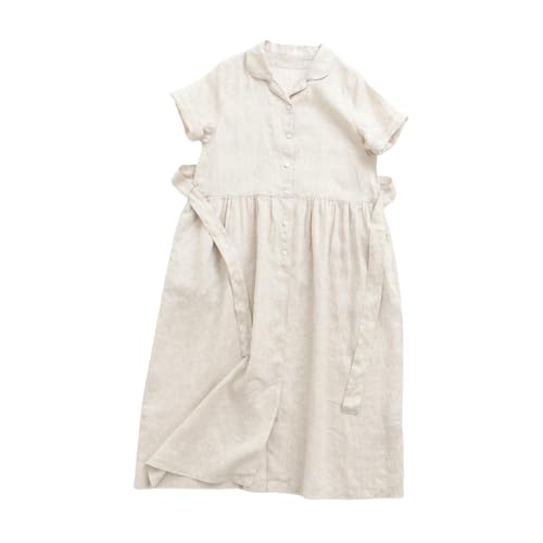 Robe en lin légère pour vacances et quotidien décontracté