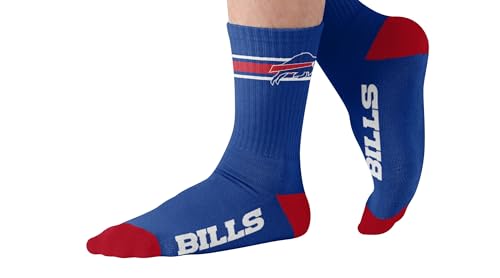 FOCO NFL Adult Unisex Official Game Day Team Color Cushioned Classic Socks (US Alpha Large X-Large Regular Regular Buffalo Bills)