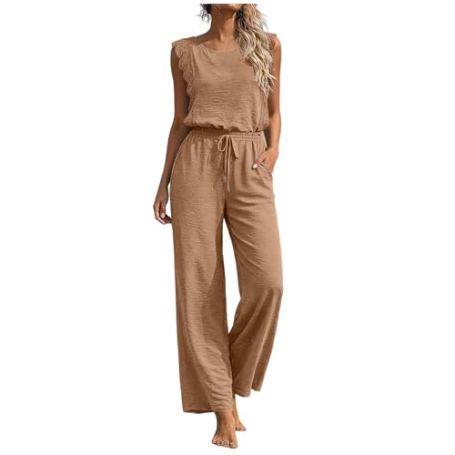 Combinaison pantalon chic pour vos soirées de mariage et vacances d'été en couleur unie