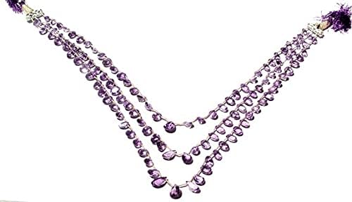 Améthyste véritable en perles poires pour imaginer vos bijoux d'été