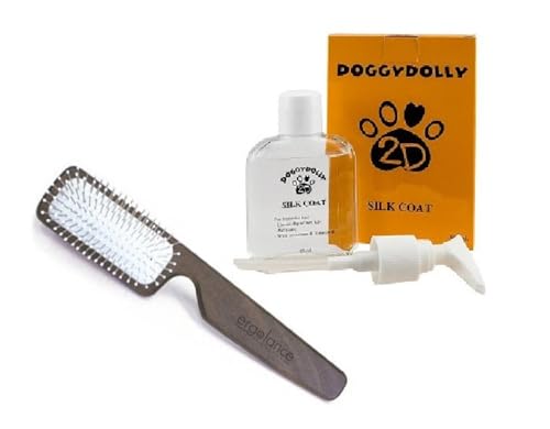 DOGGYDOLLY PS001 Silk Coat Perros Cuidado del pelaje y cepillo Biogrance Ergolance para perros