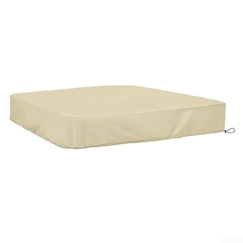 Sumsoctober Copertura per sabbiera da esterno, impermeabile, in tessuto 190T, beige, copertura protettiva per sabbiera da giardino, 120 x 120 x 20 cm, 150 x 150 x 20 cm, 180 x 180 x 20 cm, 200 x 200 x