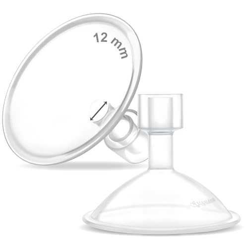 Image of Maymom MyFit Crater Series 12mm Two-Piece Design Small Breastshield Compatible with Medela Breast Pump Parts; Replace Medela Shields; Fit Flex Connector; 2pc