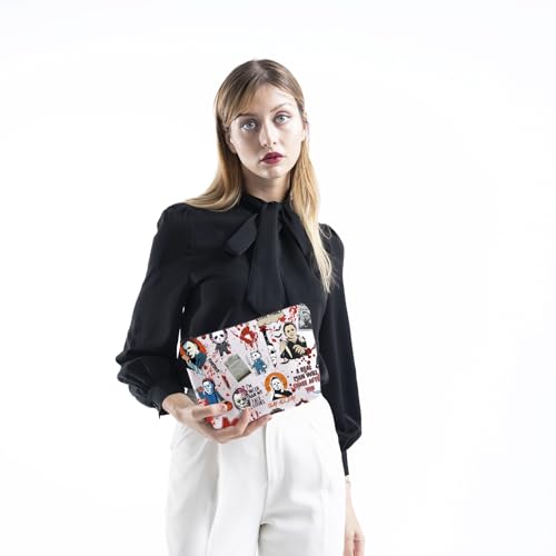 TSOTMO Horror Movie Horror Characters A Real Man Will Chase After You Makeup Bag Funny Halloween Scary Halloween Movie Gift (A Real Man bag)3