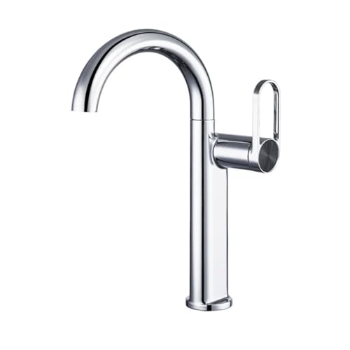 Robinet de lavabo en laiton massif gris pour une salle de bain robuste