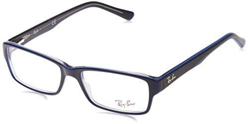 Ray-Ban RX5169 Rectangular Eyeglass Frames, Blue On Grey/Demo Lens, 54 mm