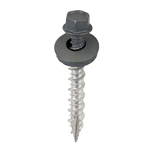 Acorn Metal-Wood Roofing Screws #9 x 1.5", Charcoal Gray, Bag of 250 Pieces miniatura 1
