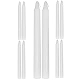 Didiseaon 10 Velas Cónicas Blancas de Parafina, 1.7 Cm de Diámetro y 18 Cm de Alto, Pack de 10 Unidades para Decoraciones de Velas en Fiestas, Bodas y Ambiente Hogareño