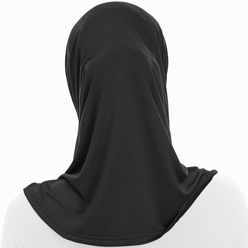 Plain Ready To Wear Amira Hijab for Women - Muslim Instant Amira Jersey Scarf – Soft Muslim One Piece Instant Hijab Headscarf4