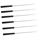 ARTSEWPLY 6 Stück Teiliges Fonduegabel Edelstahl mit Pp griff Langlebig und Rostfrei für Käsefondue Schokoladenfondue Obst und Grillen Praktische Küchenhelfer für Haushalt