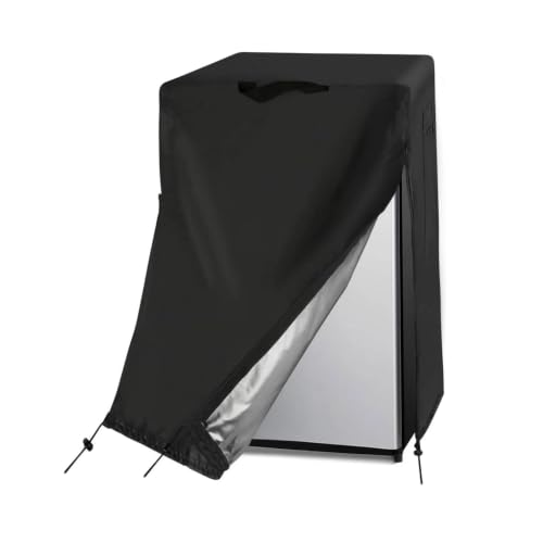 Image of Mini Refrigerator Cover for Most 3.2 Cu Ft Single Door Beverage Fridge | 19x19x34,Waterproof Dustproof Heavy Duty Oxford Fabric,for Most 3.2 Cubic Feet Small Wine Freezer for Outside