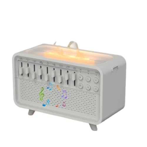 NTBLKCFR Difusor de Ruido Blanco portátil, con 8 Ruidos Blancos Ajustables, Altavoces, Ayuda para Dormir, humidificador de Aire con aromaterapia, luz Nocturna Suave