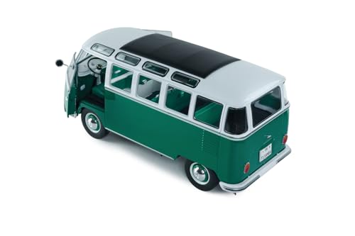 Solido VW T1 Samba 1962 1:18 Modelo Die-Cast Metal Verde/Blanco miniatura 4