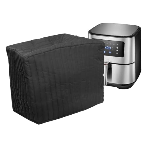 RITZ 5-Quart Air Fryer Cover, Polyester and Cotton Quilted, Fingerprint Protector, Super Soft Appliance & Dust Cover, Appliance NOT Included, Black