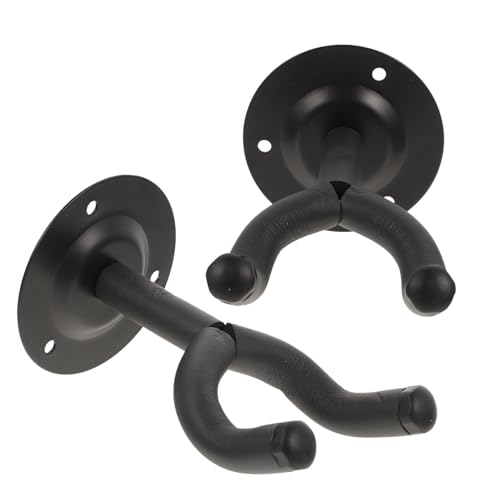 GOOHOCHY 2 Sets Guitar Wall Mount Hooks of Hangers for Bass Ukulele Electric Acoustic Instruments Secure and Stylish Storage for Music Lovers