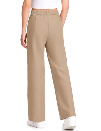 Image of Girls Dress Pants Wide Leg Uniform Pants for Girls Preppy Clothes Size 7-14 Years