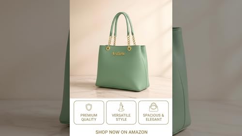 Image of Women's Structured Handbag | Premium Croc-Texture Tote Bag with Chain Handle | Stylish Office & Daily Use Ladies Shoulder Bag