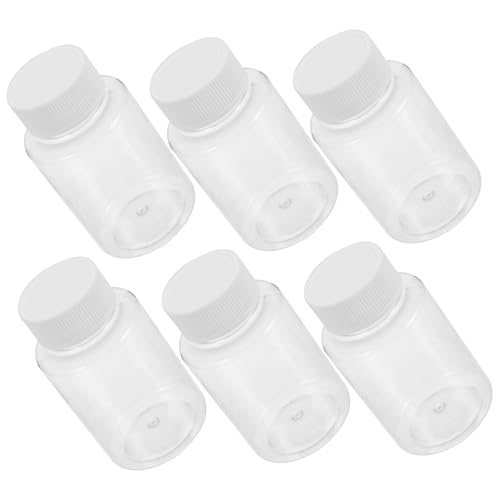 CIYODO 6pcs Reagent Bottle with Caps Oil Bottles Bulk The Pet Storage Bottle Sampling Vial