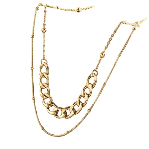 Collier pour Femmes Chaînes Anti-Ternissement Bijoux Or 316L