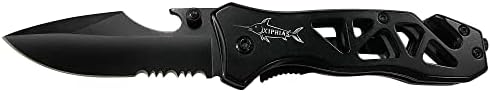 XIPHIAS Cool Daily Practical Folding Pocket Knife with Glass Breaker, Bottle Opener and Rope Cutter, Birthday Father's Day Gifts for Dad, XK051