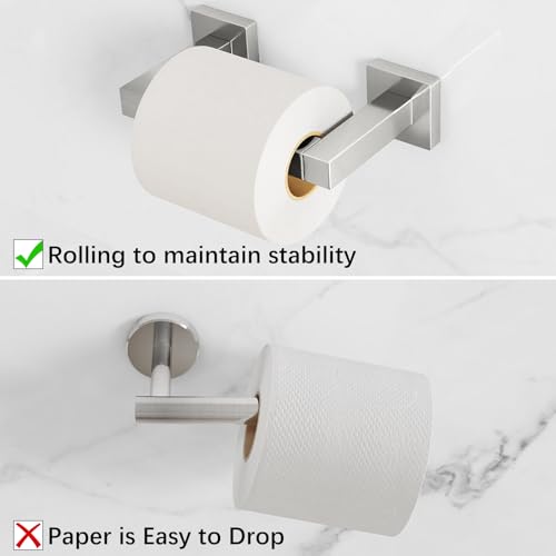 Image of FEILERN Toilet Paper Holder Brushed Nickel, Pivoting for Bathroom