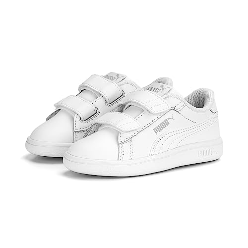 PUMA Mixte Enfant Smash 3.0 SD V PS Basket, Puma Blanc Cool Light Gris, 21 EU