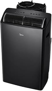 Midea Duo 14,000 BTU (12,000 BTU SACC) Smart HE Inverter Ultra Quiet Portable Air Conditioner with Heat-Cools Up to 550 Sq. Ft., Works with Alexa/Google Assistant, Includes Remote Control & Window Kit