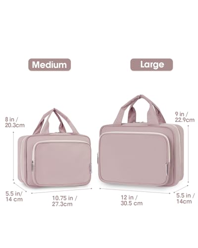 Image of Narwey Hanging Toiletry Bag for Women Toiletries Bag for Travel Size Essentials Accessories, A-Dusty Rose, Large