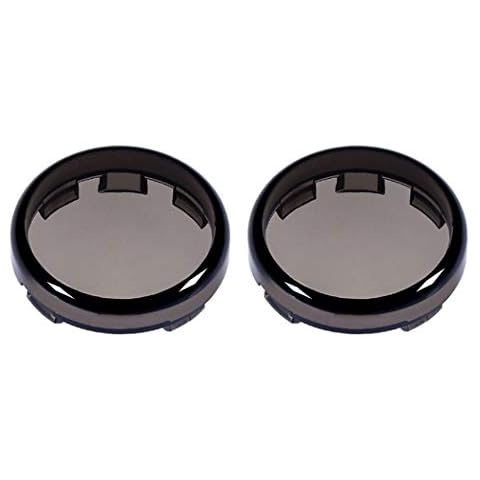 Benlari Smoke Bullet Turn Signal Light Lens Covers Compatible for Harley Davidson Touring Dyna Softail Sportster Electra Street Road Glide Road King Fatboy Heritage 1986-2019 Cover