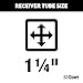 CURT 12115 Class 2 Trailer Hitch, 1-1/4-Inch Receiver, Compatible with Select Buick LaCrosse, Regal, Cadillac XTS, Chevy Impala, Malibu, Black