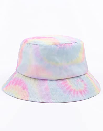 Barbie Bucket Hat for Girls | Kids & Teens Multicoloured Tie Dye One Size Sun Hat | Embroidered Headwear Soft Crown with Peak3