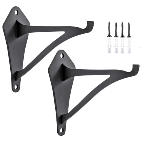 Generisch Blumenampeln Für Draußen | Windspiel Wandhalterung | Wandmontierte Haken für Pflanzkübel mit Solarlicht im 2er-Set Dekorative Aufhängbare Blumentopfhalterungen