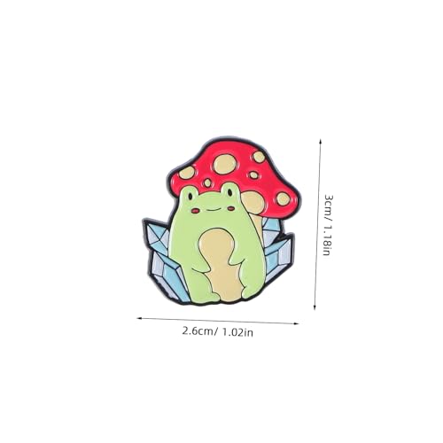 Broche en bambou et épingle en émail champignon mignon en alliage