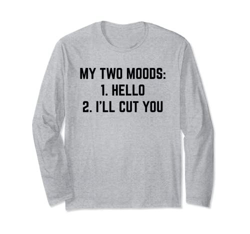 My Two Moods Divertido Novedad Humor Cool Manga Larga