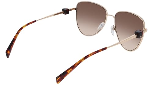 Lunettes de soleil Liu Jo or jaune une monture d'exception signée Modèle C